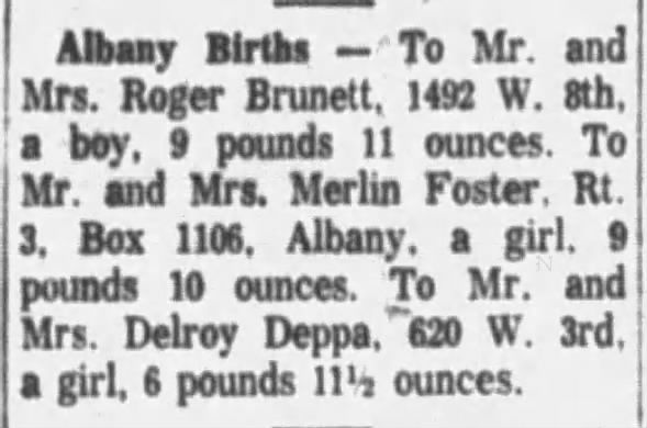 Clipping from Albany Democrat-Herald